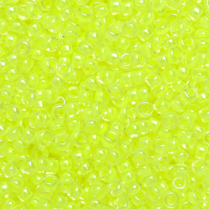 Miyuki Round Seed Beads, 15/0, #91119 Luminous Limeade (8.2 Gram Tube)