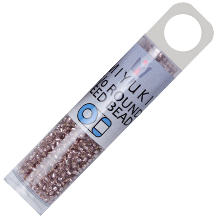 Miyuki Round Seed Beads, 15/0, #912 Silver Lined Smoky Amethyst (8.2 Gram Tube)