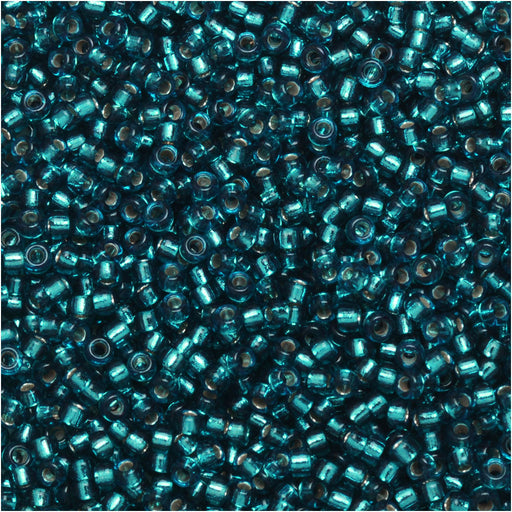 Miyuki Round Seed Beads, 15/0, #91425 Silver Lined Blue Zircon (8.2 Gram Tube)