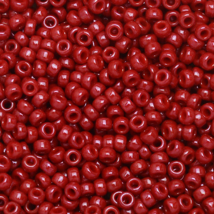 Miyuki Round Seed Beads, 15/0, #91464 Dyed Opaque Maroon (8.2 Gram Tube)