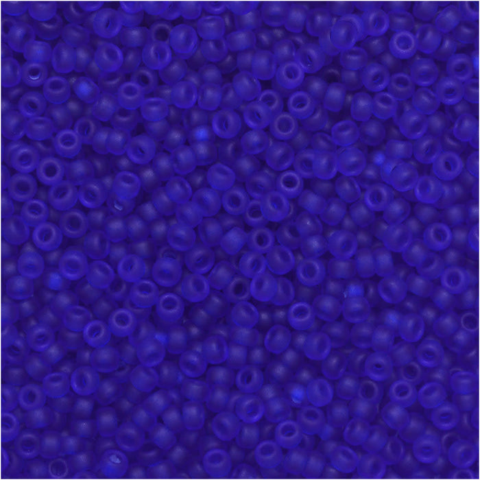 Miyuki Round Seed Beads, 15/0, #9151F Matte Transparent Blue (8.2 Gram Tube)