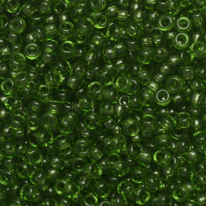 Miyuki Round Seed Beads, 15/0, #9158 Transparent Olive Green (8.2 Gram Tube)