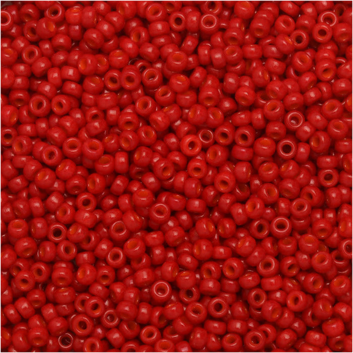 Miyuki Round Seed Beads, 15/0, #91684 Opaque Red (8.2 Gram Tube)