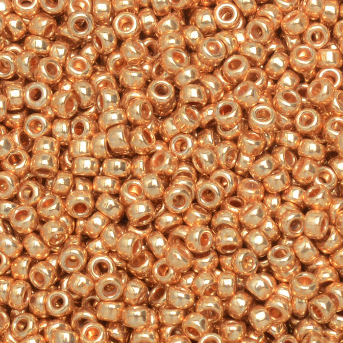 Miyuki Round Seed Beads, 15/0, #9182 Galvanized Gold (8.2 Gram Tube)