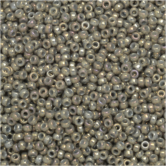 Miyuki Round Seed Beads, 15/0, #91865 Galvanized Gray Luster (8.2 Gram Tube)