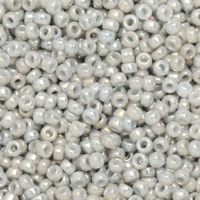 Miyuki Round Seed Beads, 15/0, #91866 Ceylon Gray (8.2 Gram Tube)