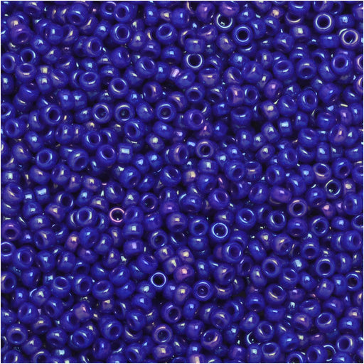 Miyuki Round Seed Beads, 15/0, #91945 Opaque Cobalt Luster (8.2 Gram Tube)
