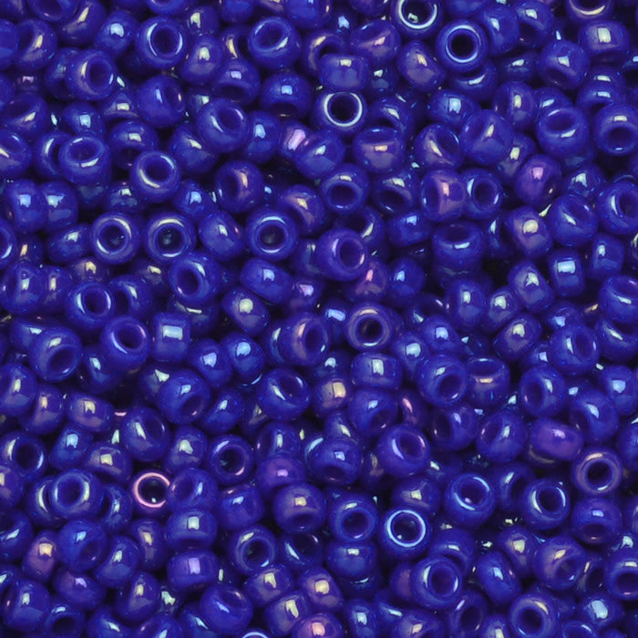 Miyuki Round Seed Beads, 15/0, #91945 Opaque Cobalt Luster (8.2 Gram Tube)
