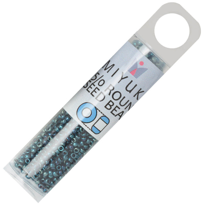 Miyuki Round Seed Beads, 15/0, #91959 Metallic Blue Iris (8.2 Gram Tube)