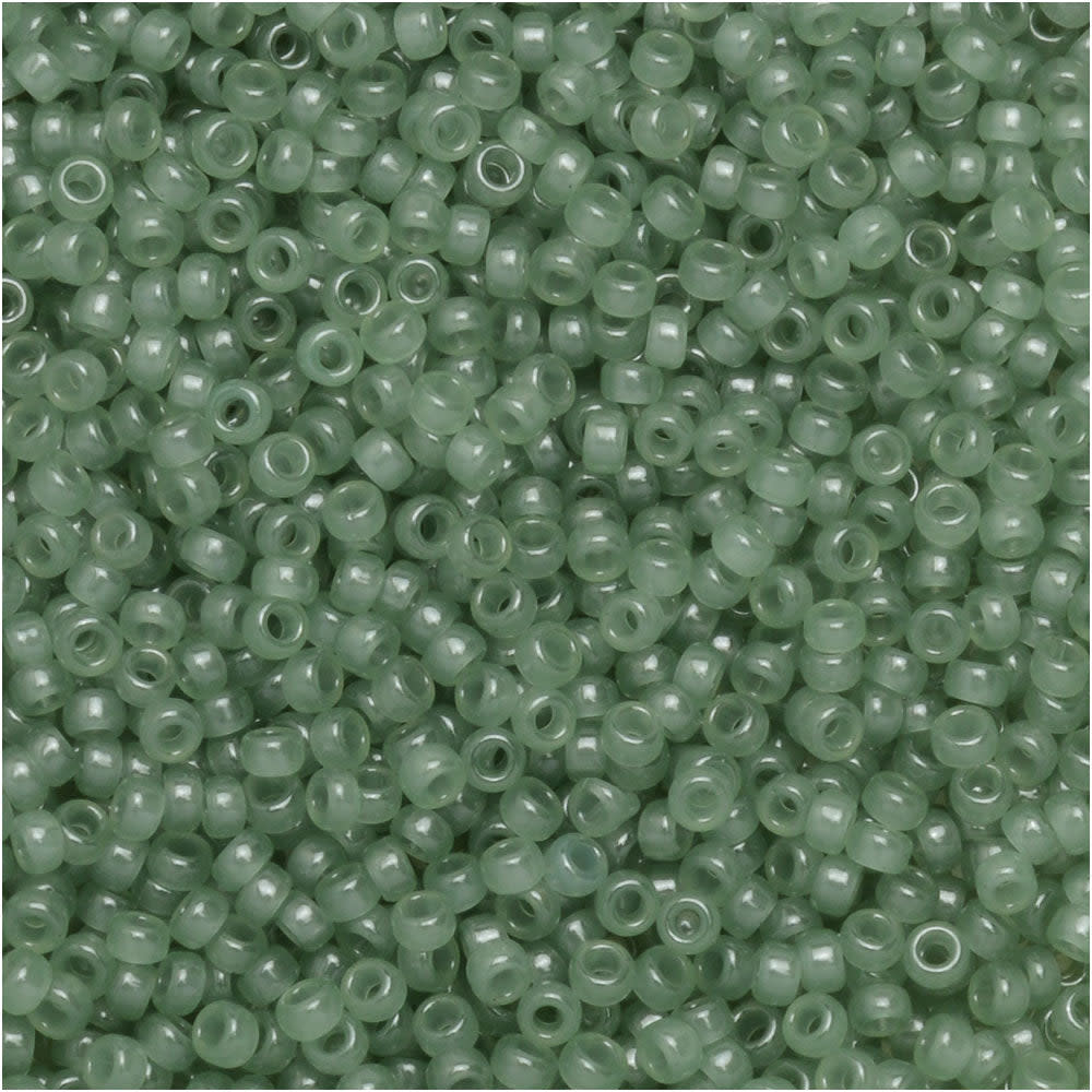 Miyuki Round Seed Beads, 15/0, #92375 Sage (8.2 Gram Tube)