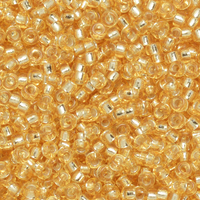 Miyuki Round Seed Beads, 15/0, #93 Silver Lined Gold (8.2 Gram Tube)