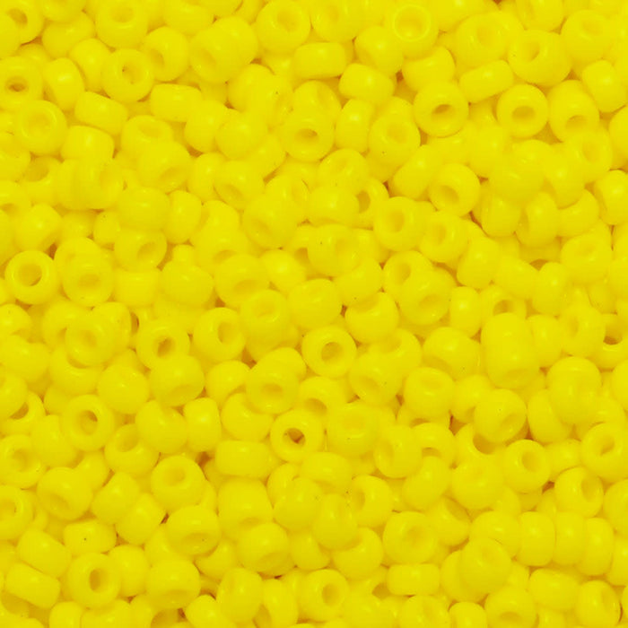 Miyuki Round Seed Beads, 15/0, #9404 Opaque Yellow (8.2 Gram Tube)