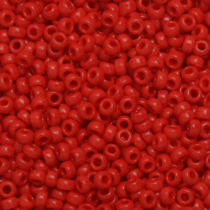 Miyuki Round Seed Beads, 15/0, #9408 Opaque Red (8.2 Gram Tube)