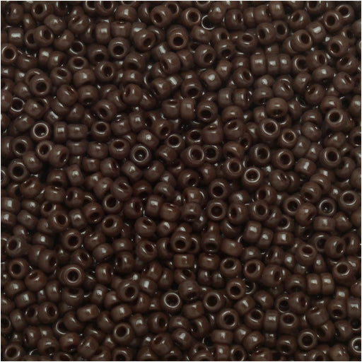 Miyuki Round Seed Beads, 15/0, #9409 Opaque Chocolate (8.2 Gram Tube)