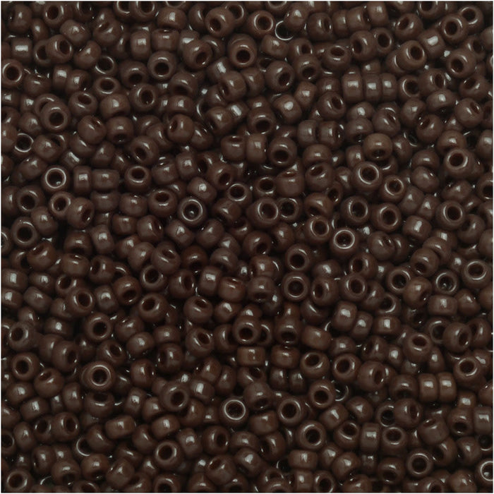 Miyuki Round Seed Beads, 15/0, #9409 Opaque Chocolate (8.2 Gram Tube)