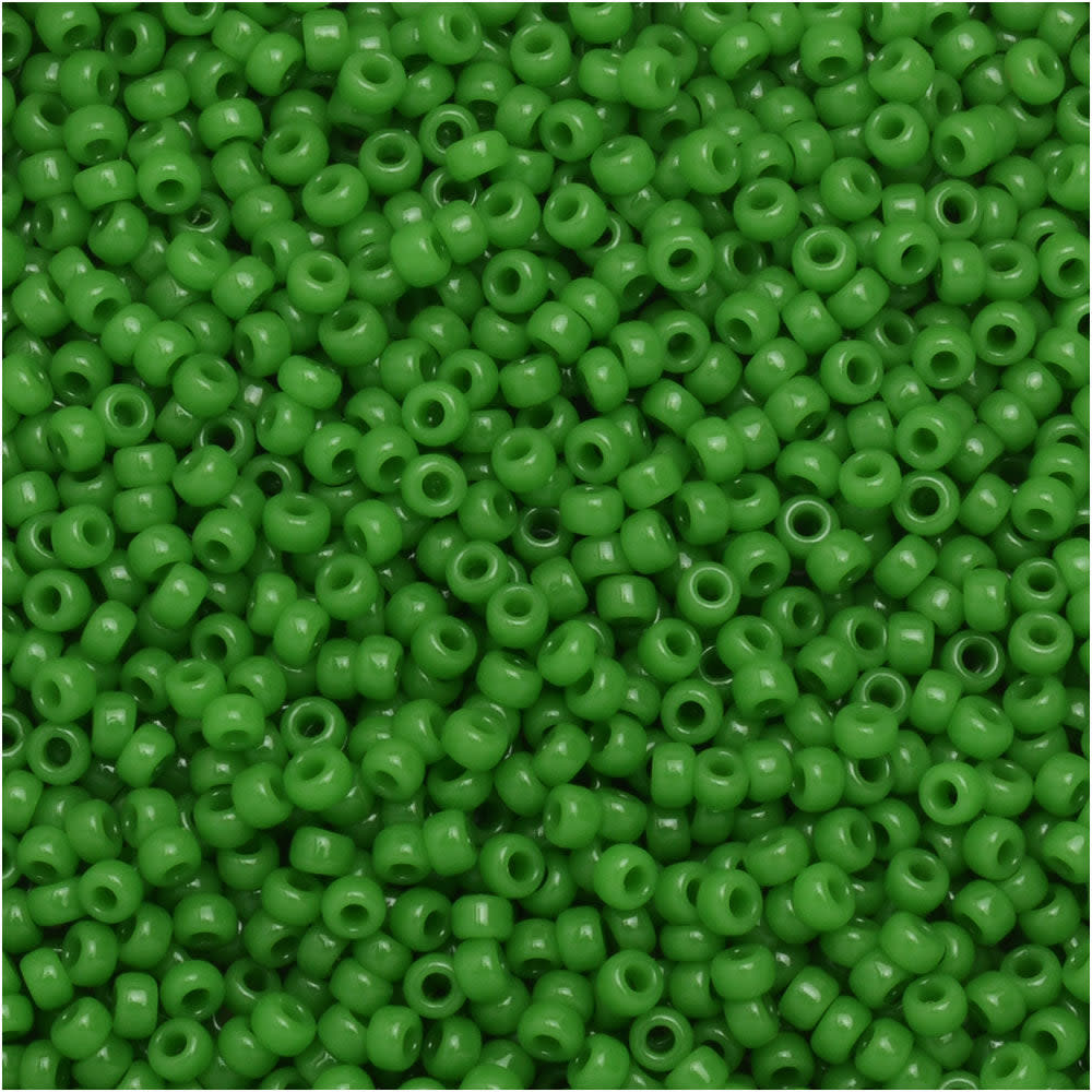 Miyuki Round Seed Beads, 15/0, #9411 Opaque Pea Green (8.2 Gram Tube)