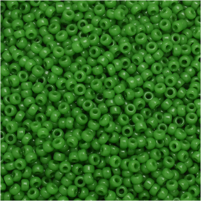 Miyuki Round Seed Beads, 15/0, #9411 Opaque Pea Green (8.2 Gram Tube)