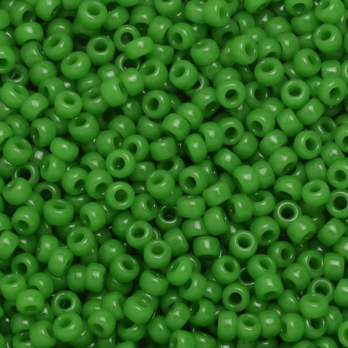 Miyuki Round Seed Beads, 15/0, #9411 Opaque Pea Green (8.2 Gram Tube)