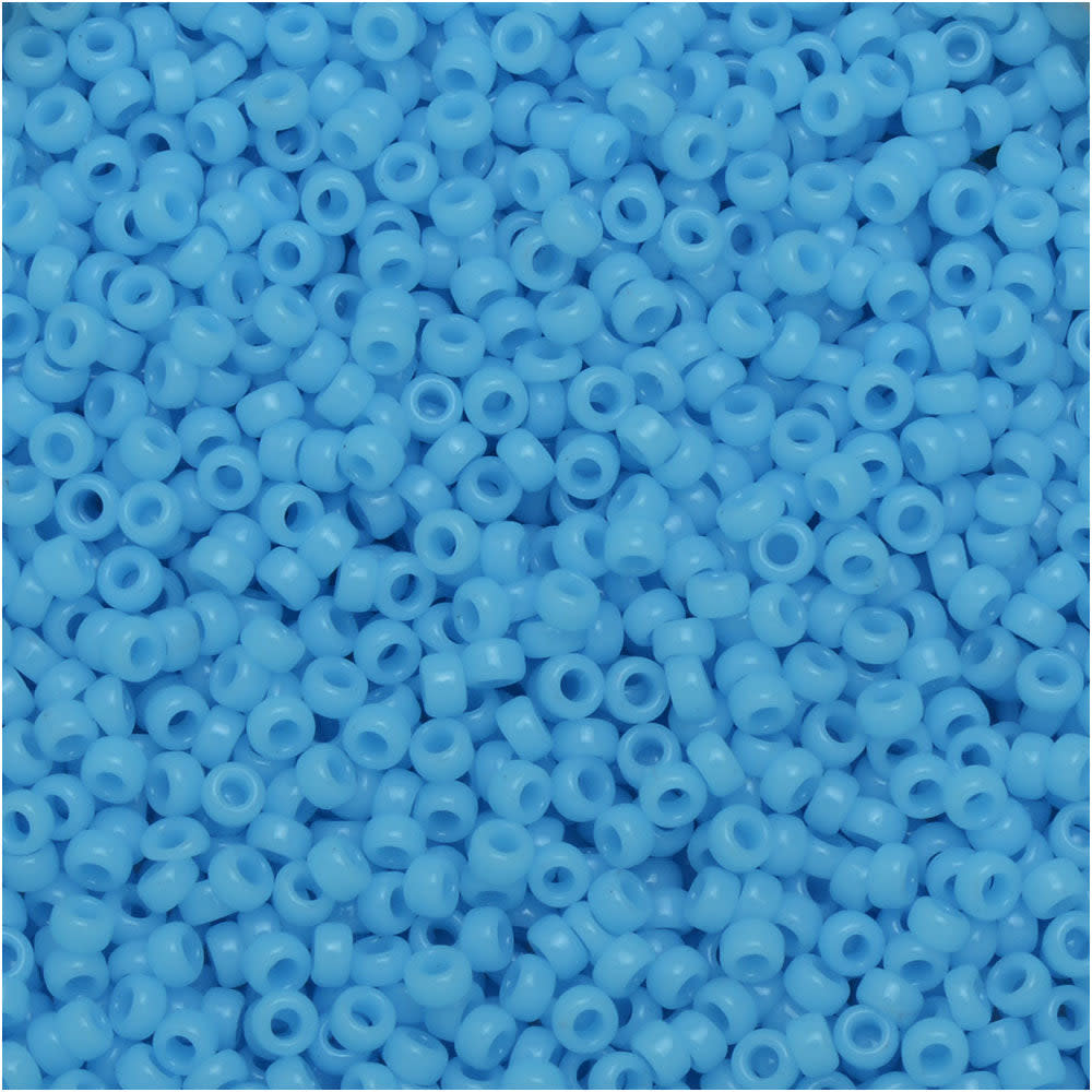 Miyuki Round Seed Beads, 15/0, #9413 Opaque Turquoise Blue (8.2 Gram Tube)