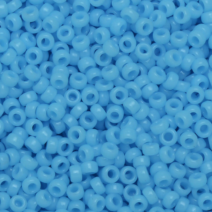 Miyuki Round Seed Beads, 15/0, #9413 Opaque Turquoise Blue (8.2 Gram Tube)