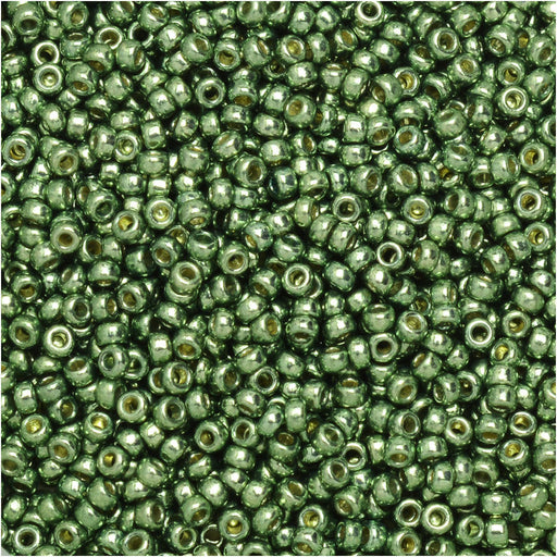 Miyuki Round Seed Beads, 15/0, #94215 Duracoat Galvanized Sea Green (8.2 Gram Tube)