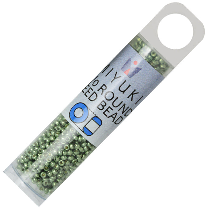 Miyuki Round Seed Beads, 15/0, #94215 Duracoat Galvanized Sea Green (8.2 Gram Tube)