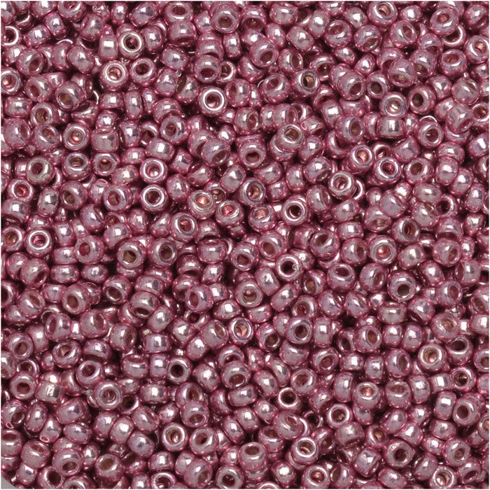 Miyuki Round Seed Beads, 15/0, #94218 Duracoat Galvanized Dusty Orchid (8.2 Gram Tube)