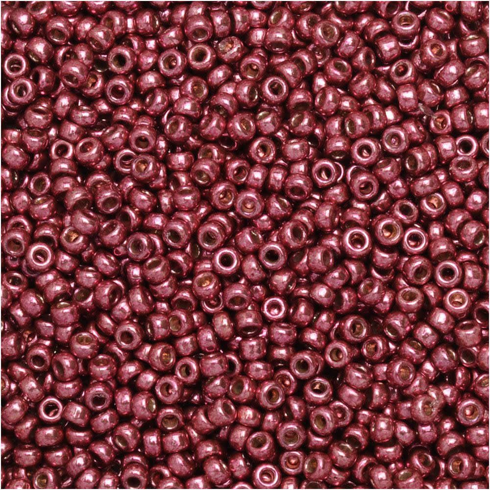 Miyuki Round Seed Beads, 15/0, #94219 Duracoat Galvanized Magenta (8.2 Gram Tube)