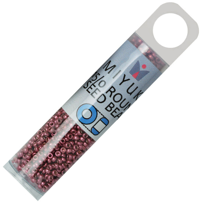 Miyuki Round Seed Beads, 15/0, #94219 Duracoat Galvanized Magenta (8.2 Gram Tube)