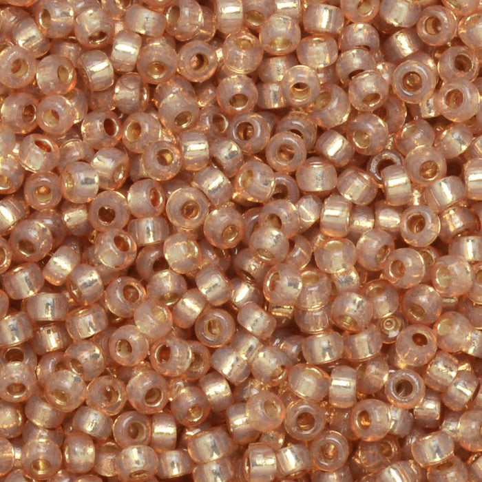 Miyuki Round Seed Beads, 15/0, #94243 Duracoat Silver Lined Dyed Topaz Gold (8.2 Gram Tube)