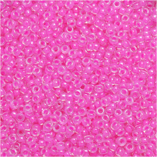 Miyuki Round Seed Beads, 15/0, #94302 Luminous Hot Magenta (8.2 Gram Tube)