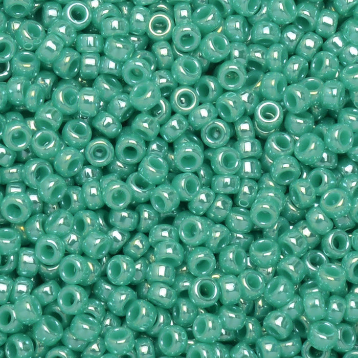 Miyuki Round Seed Beads, 15/0, #9435 Opaque Luster Teal (8.2 Gram Tube)