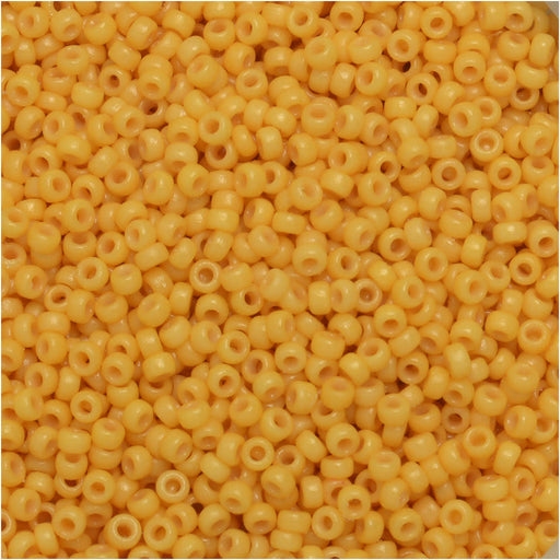 Miyuki Round Seed Beads, 15/0, #94452 Duracoat Opaque Dyed Cream (8.2 Gram Tube)