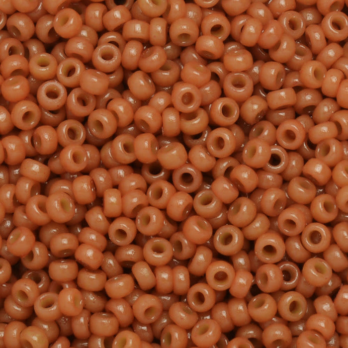 Miyuki Round Seed Beads, 15/0, #94457 Duracoat Opaque Dyed Creamy Coral (8.2 Gram Tube)