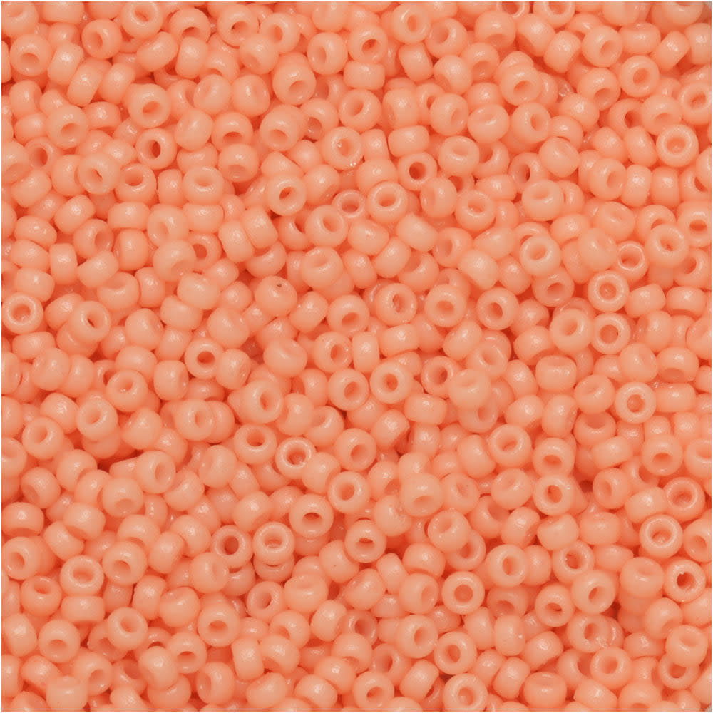 Miyuki Round Seed Beads, 15/0, #94461 Duracoat Opaque Dyed Baby Pink (8.2 Gram Tube)