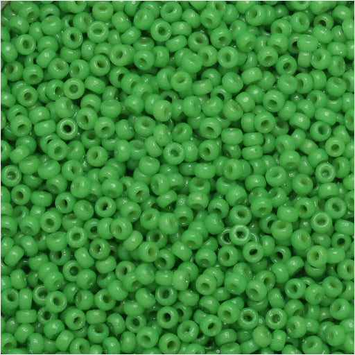 Miyuki Round Seed Beads, 15/0, #94476 Duracoat Opaque Dyed Grass (8.2 Gram Tube)