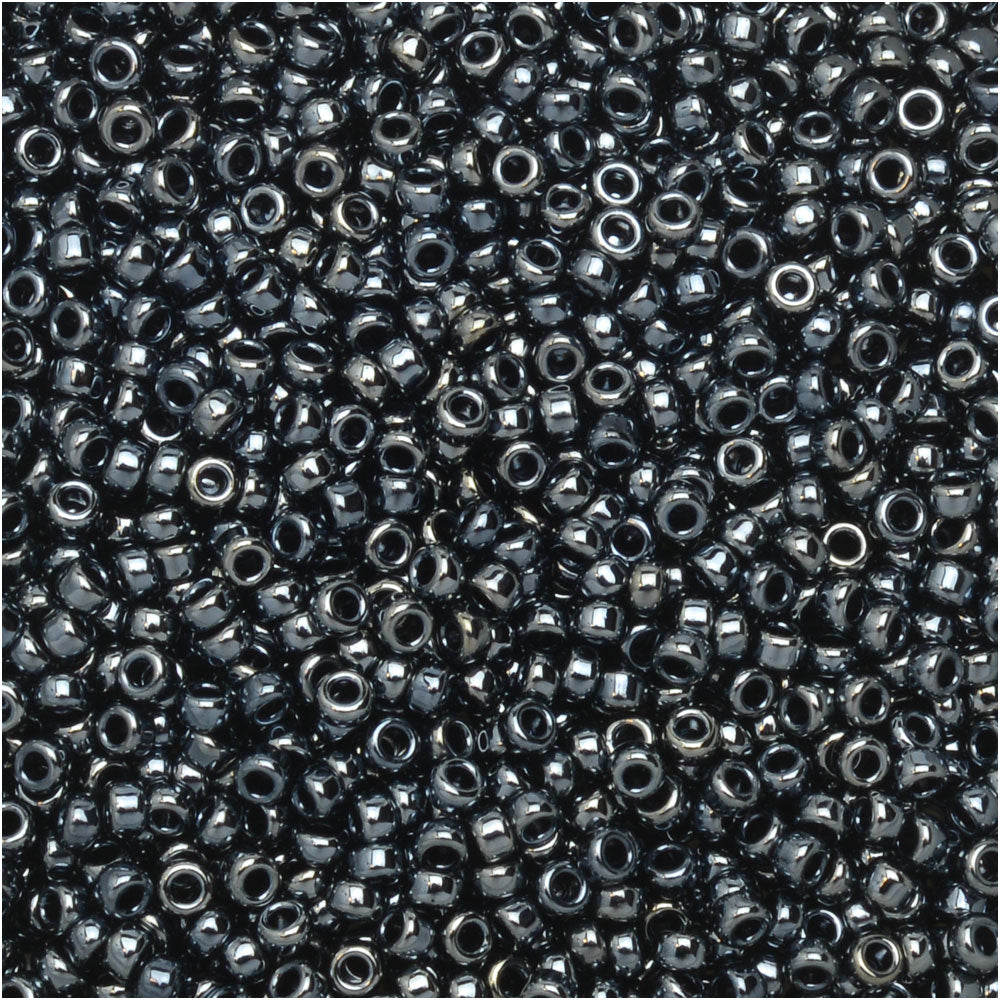 Miyuki Round Seed Beads, 15/0, #9451 Gunmetal (8.2 Gram Tube)