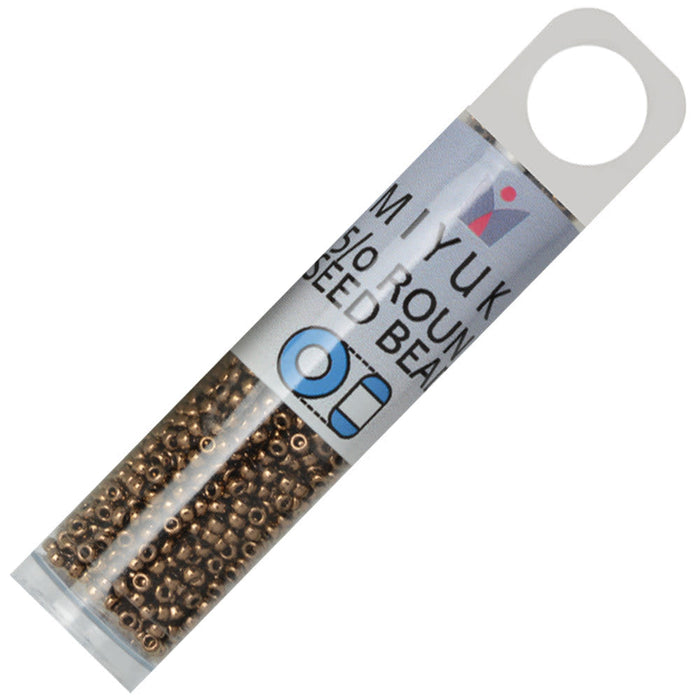 Miyuki Round Seed Beads, 15/0, #9457 Dark Bronze (8.2 Gram Tube)