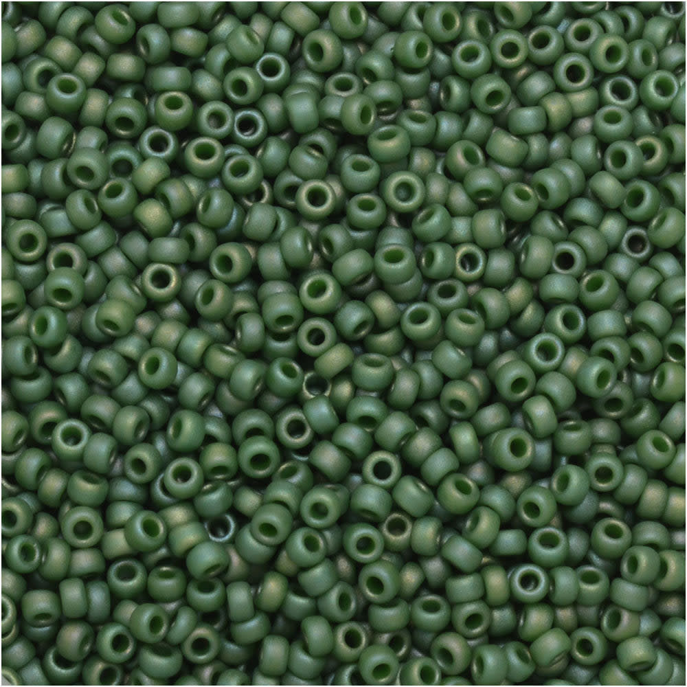 Miyuki Round Seed Beads, 15/0, #94700 Frost Opaque Glaze Rainbow Shamrock (8.2 Gram Tube)