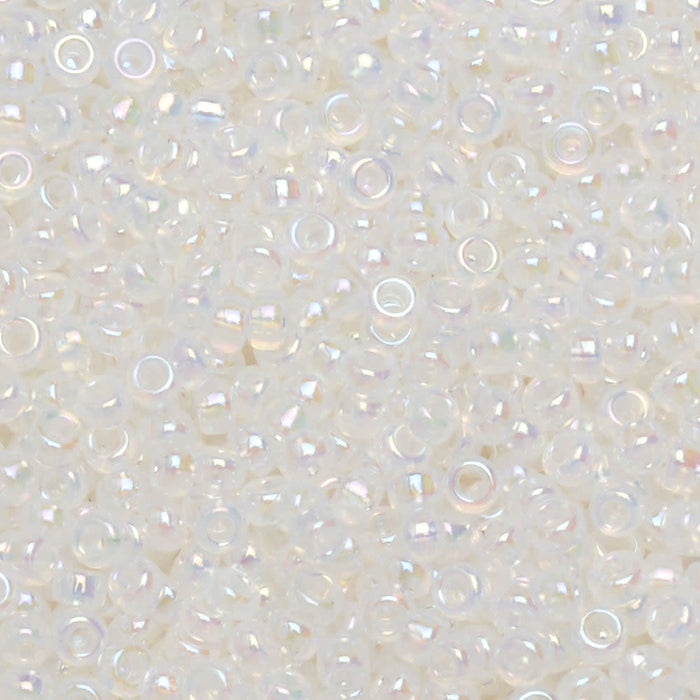 Miyuki Round Seed Beads, 15/0, #9470 Opal AB (8.2 Gram Tube)