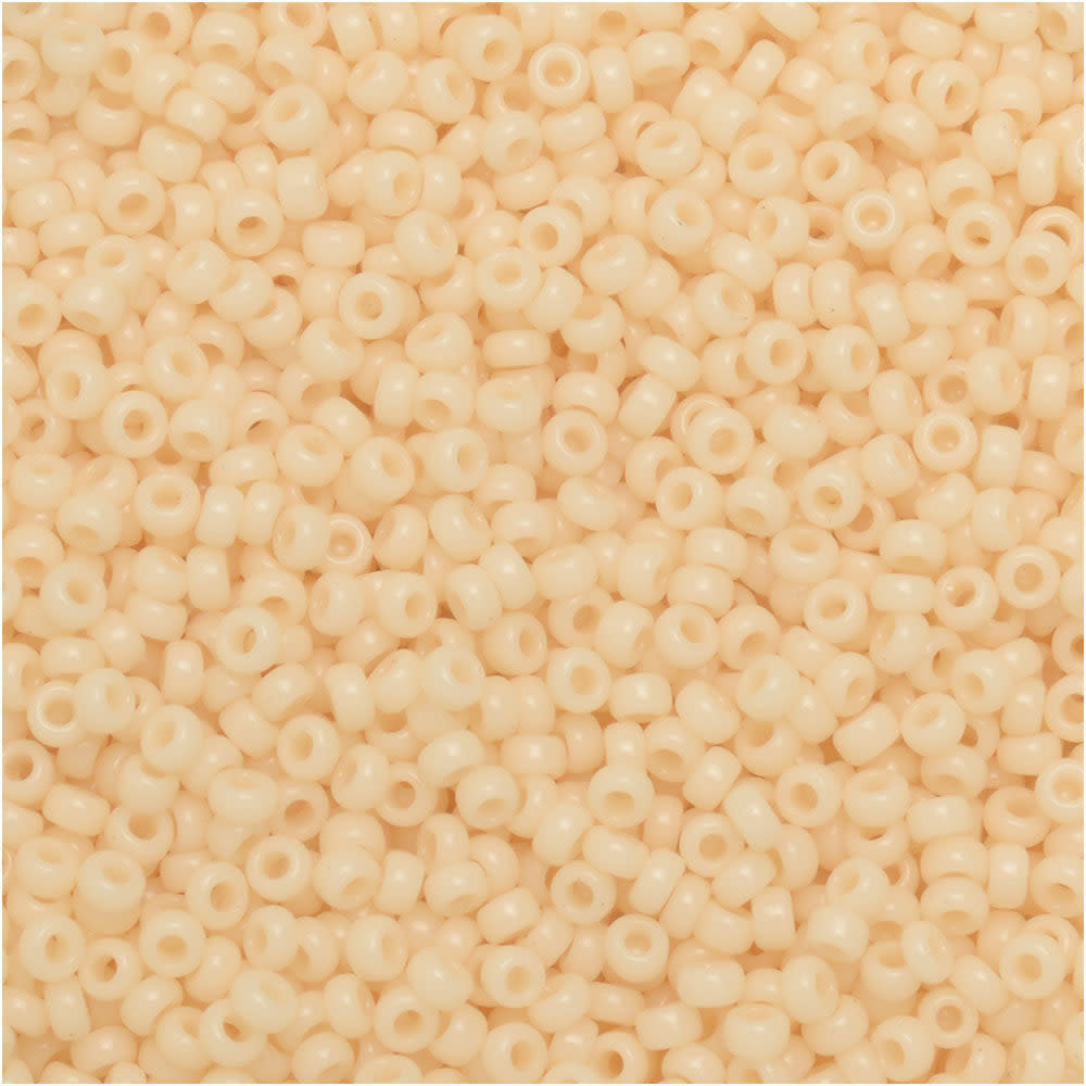 Miyuki Round Seed Beads, 15/0, #9492 Opaque Dark Cream (8.2 Gram Tube)