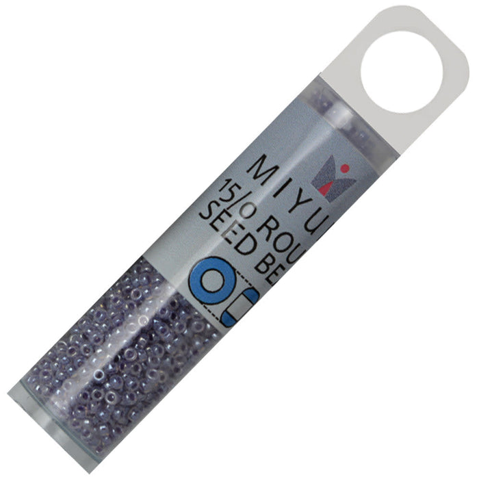 Miyuki Round Seed Beads, 15/0, #9525 Purple Ceylon (8.2 Gram Tube)