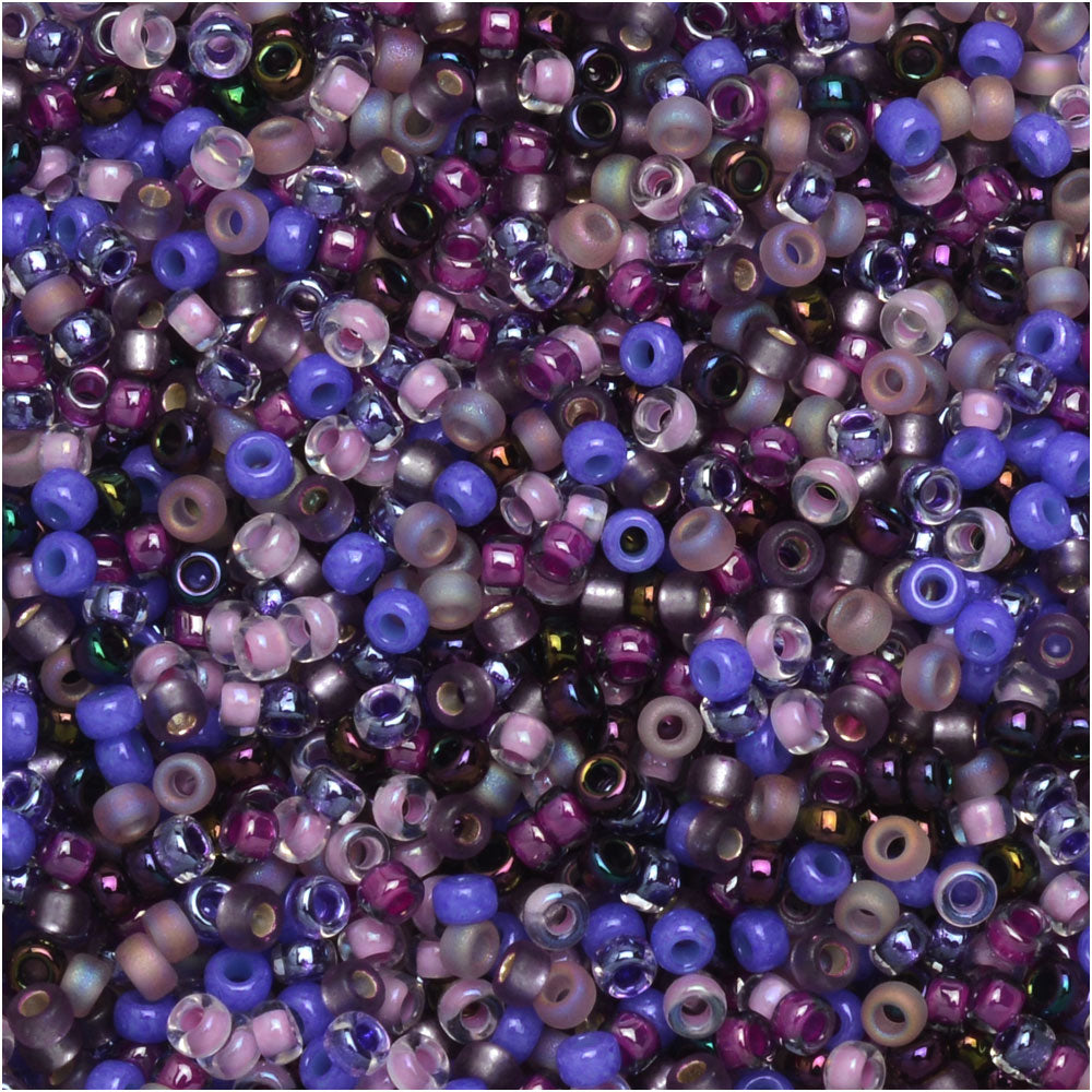 Miyuki Round Seed Beads, 15/0, #9MIX01 Lilac Purple Mix (8.2 Gram Tube)