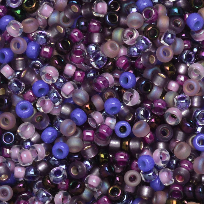 Miyuki Round Seed Beads, 15/0, #9MIX01 Lilac Purple Mix (8.2 Gram Tube)