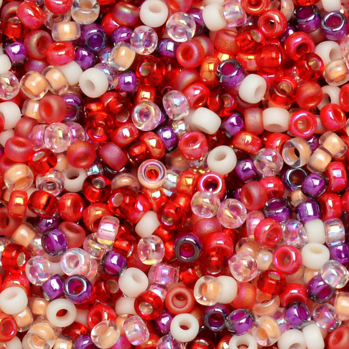 Miyuki Round Seed Beads, 15/0, #9MIX05 Strawberry Fields Mix (8.2 Gram Tube)