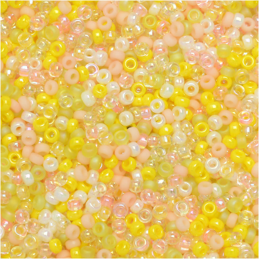 Miyuki Round Seed Beads, 15/0, #9MIX09 Pink Lemonade Mix (8.2 Gram Tube)