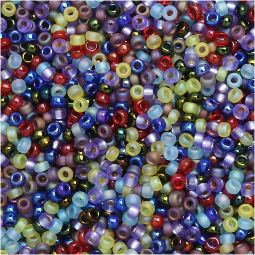 Miyuki Round Seed Beads, 15/0, #9MIX14 Gemtones Mix (8.2 Gram Tube)