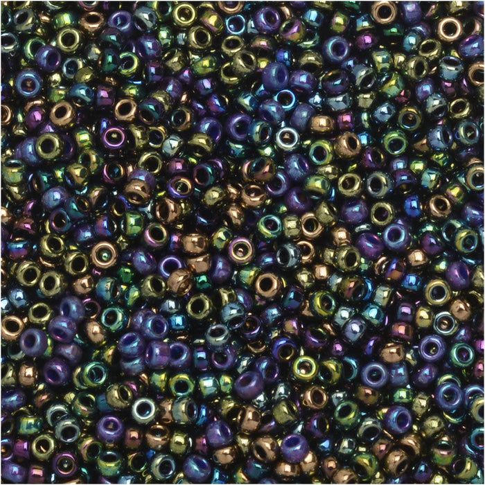 Miyuki Round Seed Beads, 15/0, #9MIX23 Heavy Metals Mix (8.2 Gram Tube)