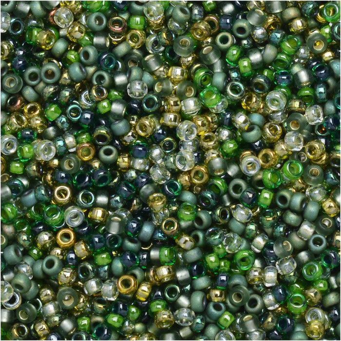 Miyuki Round Seed Beads, 15/0, #9MIX57 Spring Leaves Mix (8.2 Gram Tube)