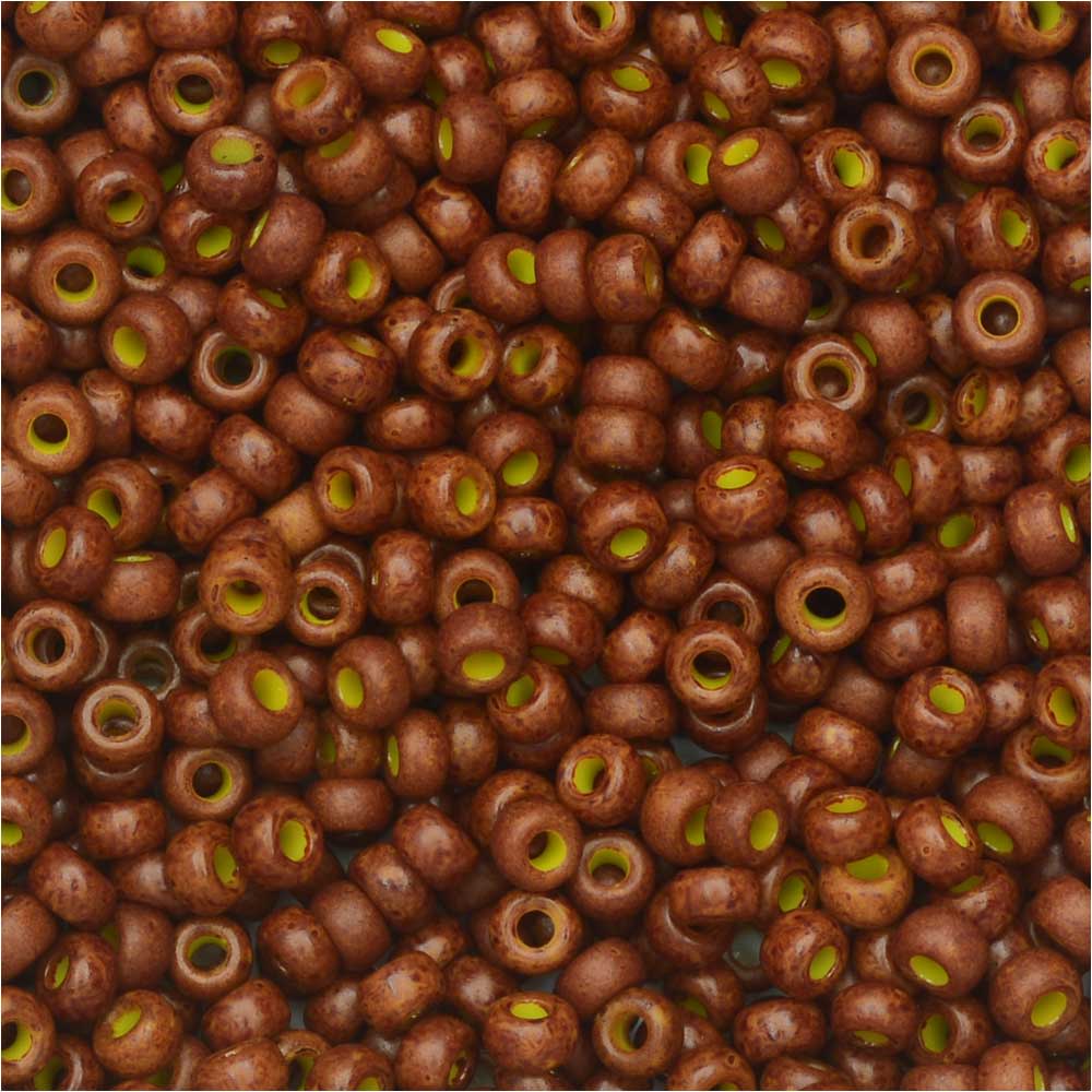 Miyuki Round Seed Beads, 11/0, #2044 Special Dyed Reddish Brown (8.5 Gram Tube)